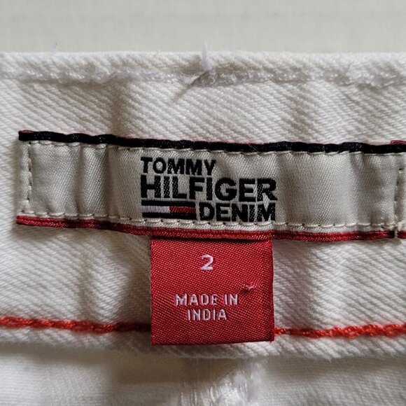 Tommy Hilfiger jean skirt white denim mini coastal cowgirl Western beach summer - Picture 5 of 12